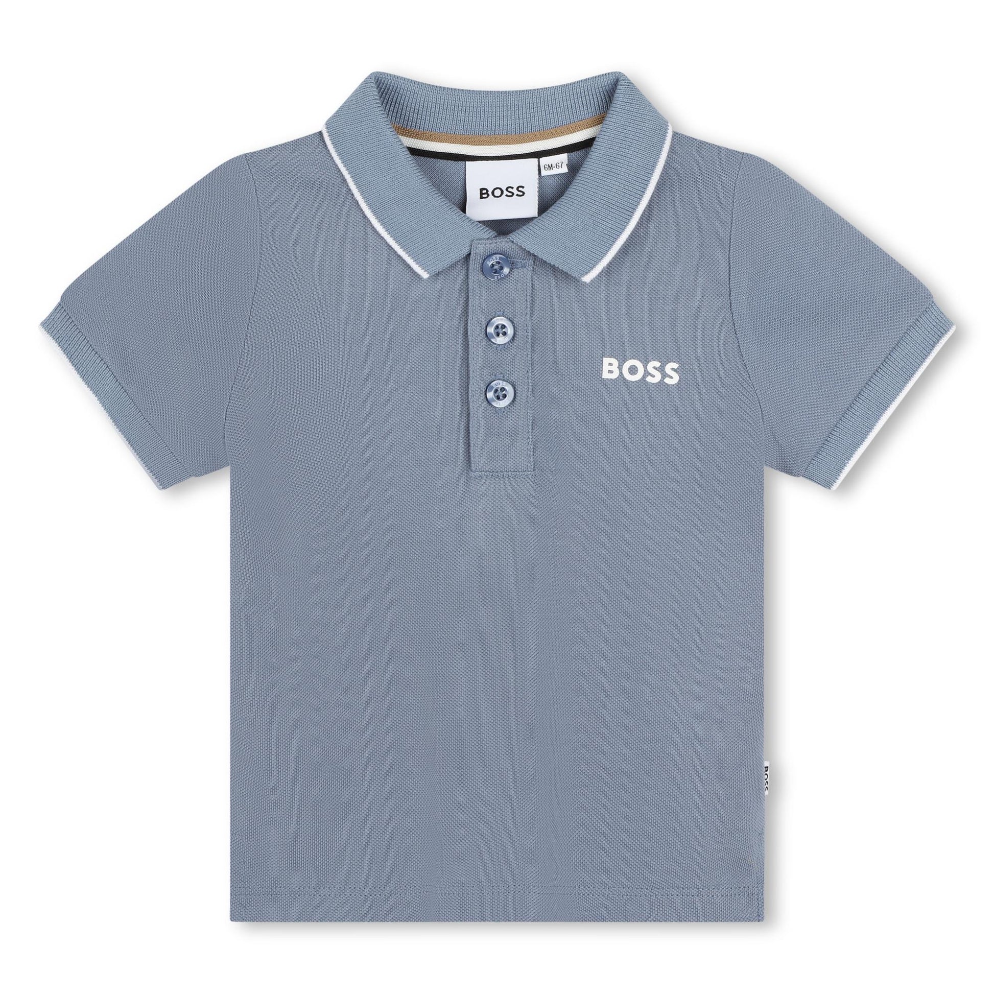 Boss, T-Shirt, Boss - Grey Short sleeved polo