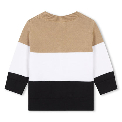 Boss, sweaters, Boss - Tan, white, black  pullover