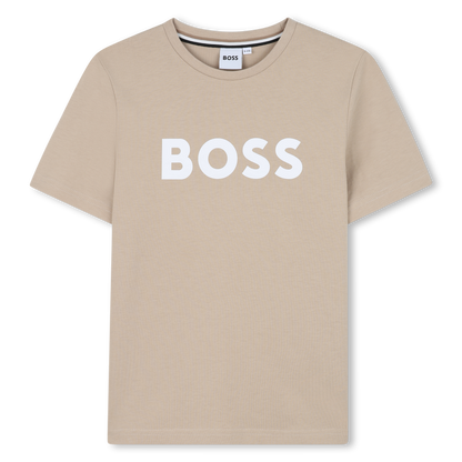 Boss, T-shirts, Boss - Short sleeved, crew neck T-shirt, stone