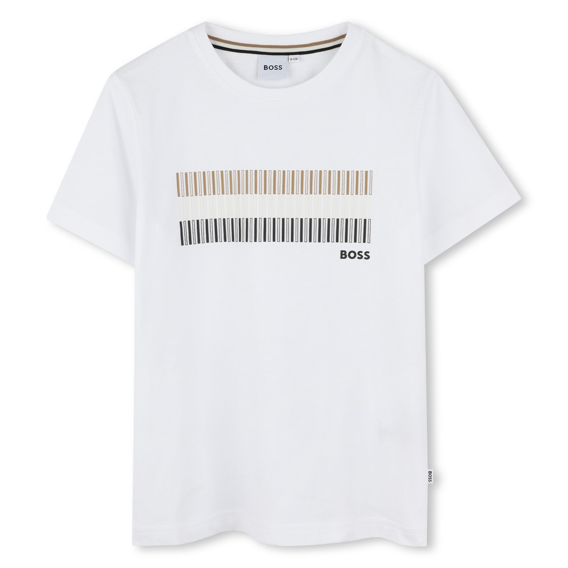 Boss, T-shirts, Boss - Short sleeved, crew neck T-shirt,  white