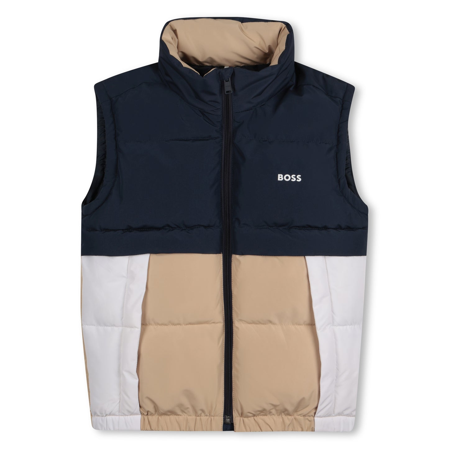 Boss, Gilets, Boss - padded gilet, navy, white and stone