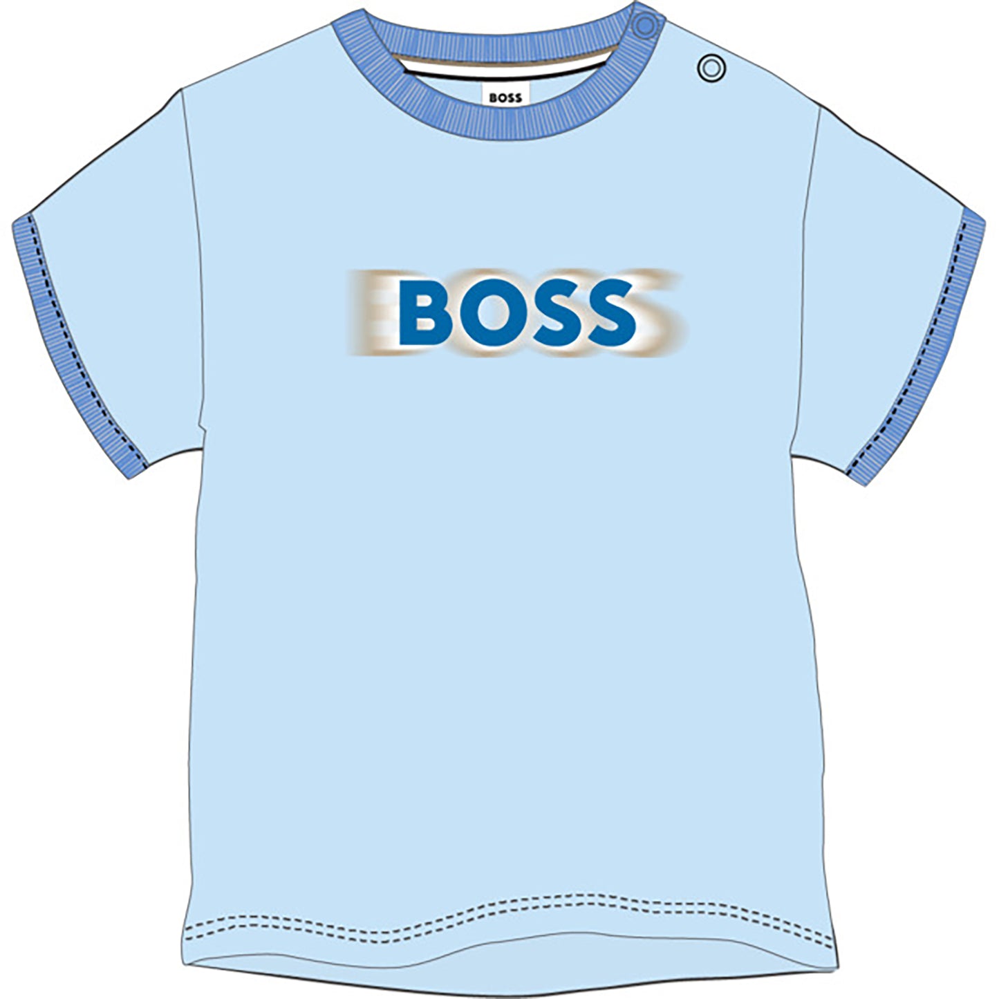 Boss, T-shirts, Boss - Light blue crew neck  T-shirt