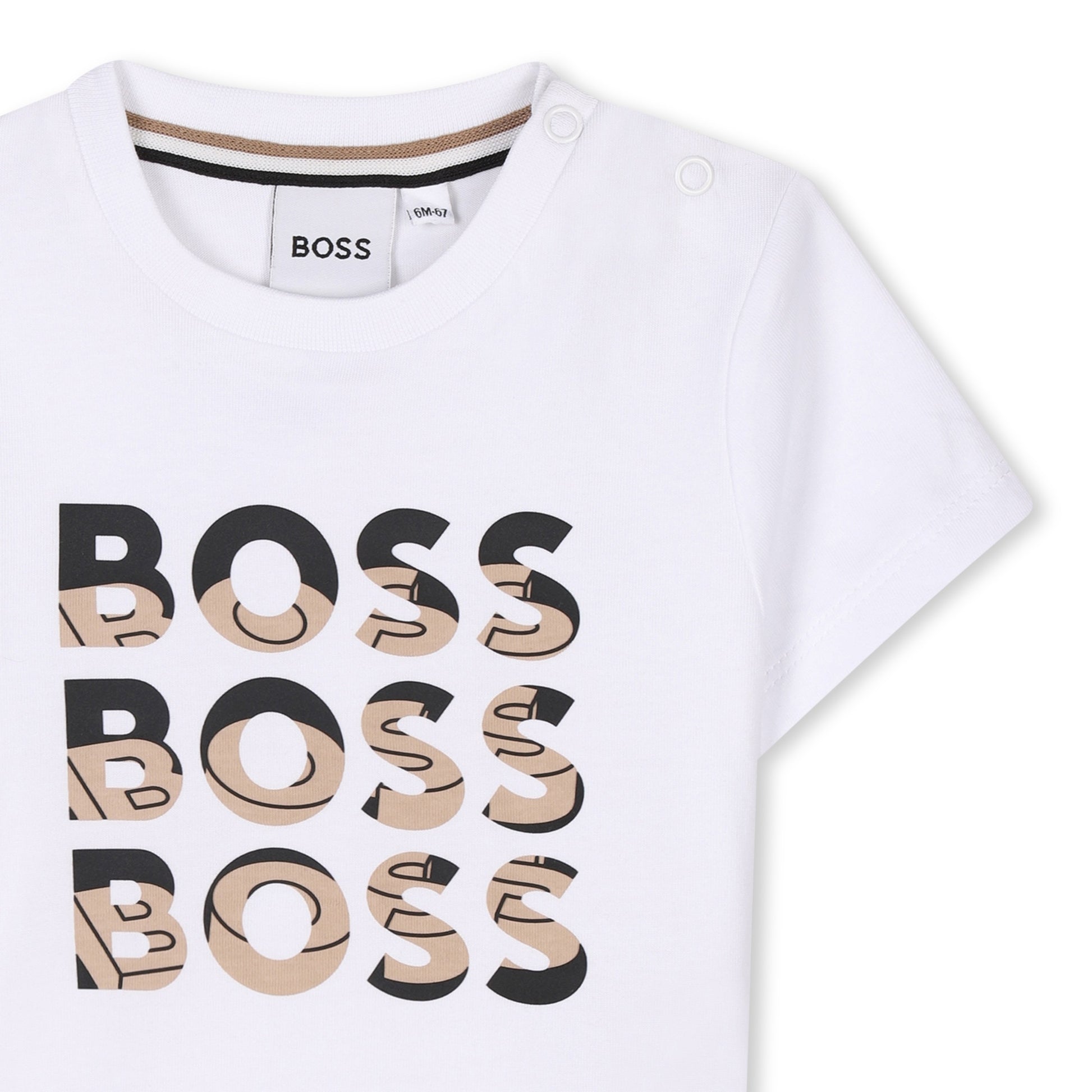 Boss, T-shirts, Boss - White, Short sleeved Tee-shirt