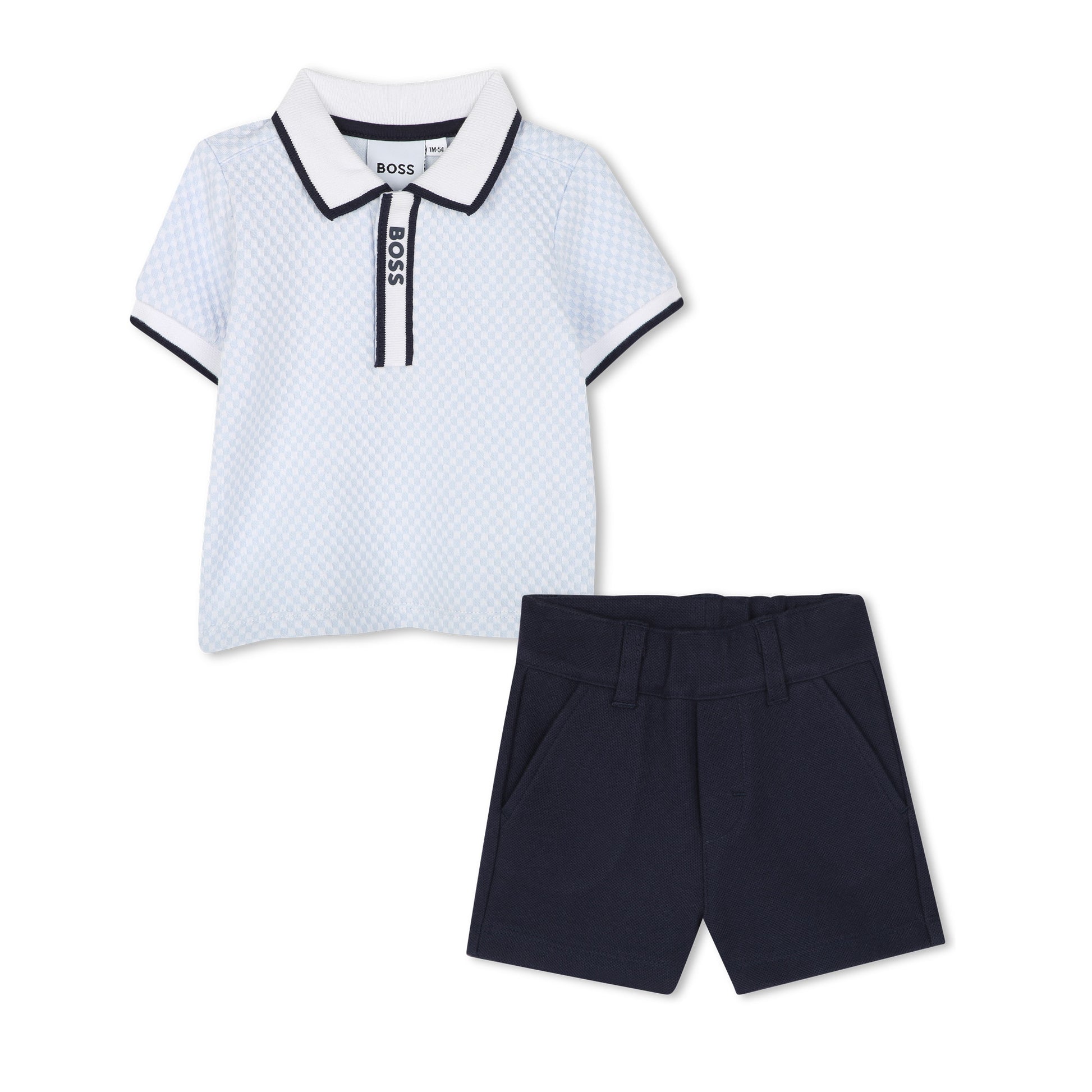 Boss, 2 piece shorts outfits, Boss - Polo T-shirt and shorts set, blue