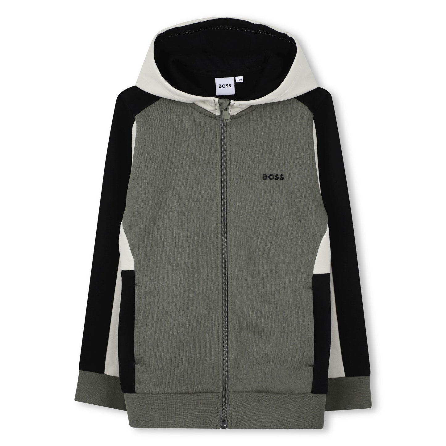 Boss - Khaki, black and cream tracksuit