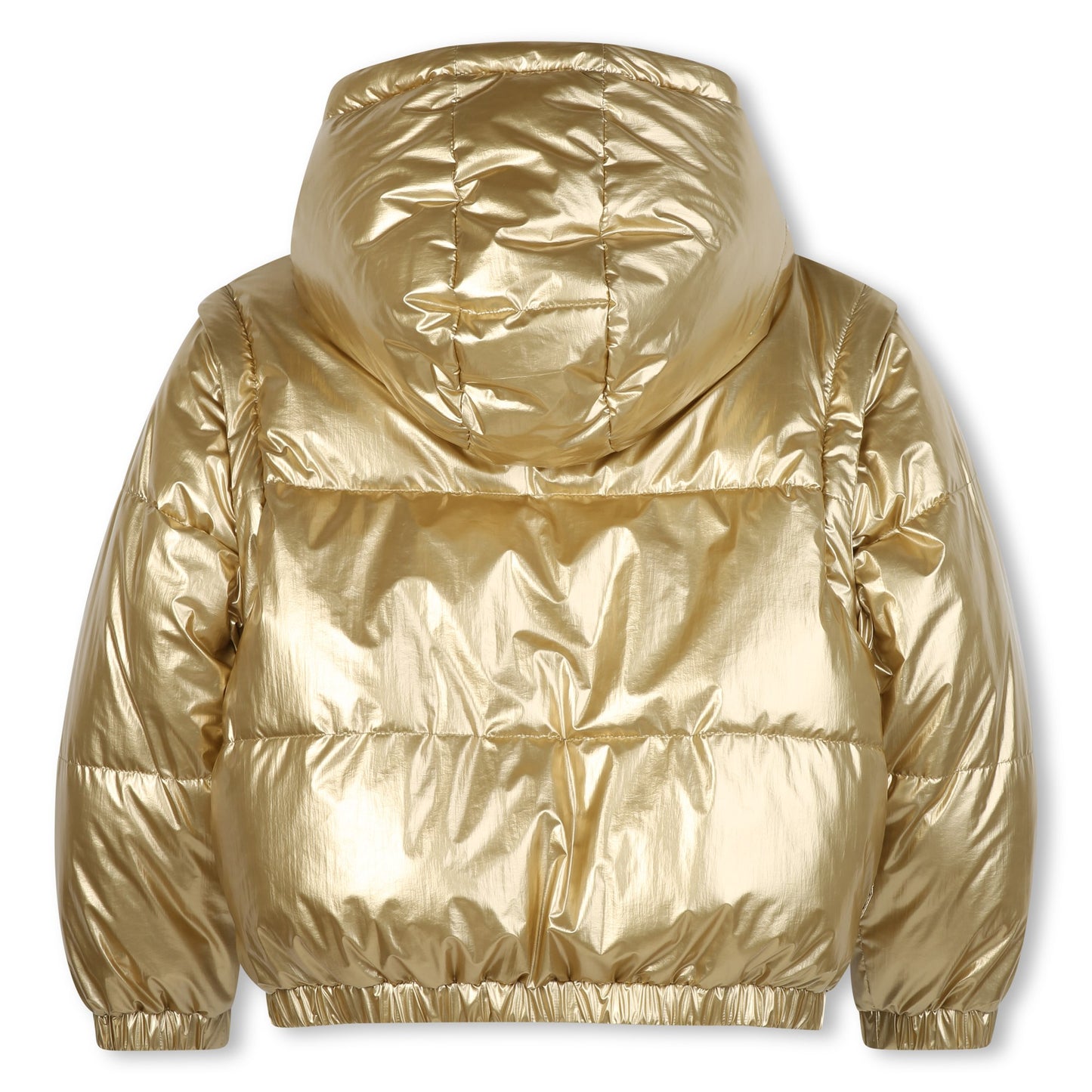 Boss -  Gold reversible puffer jacket, 4yrs