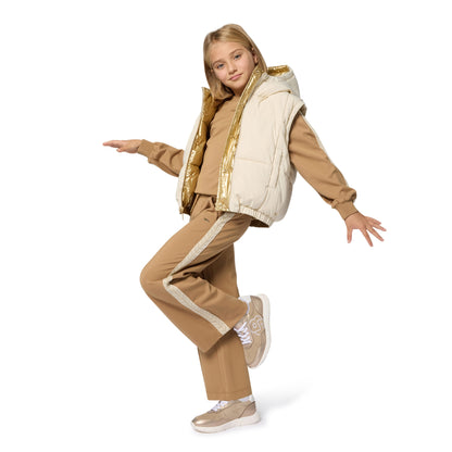 Boss -  Gold reversible puffer jacket, 4yrs