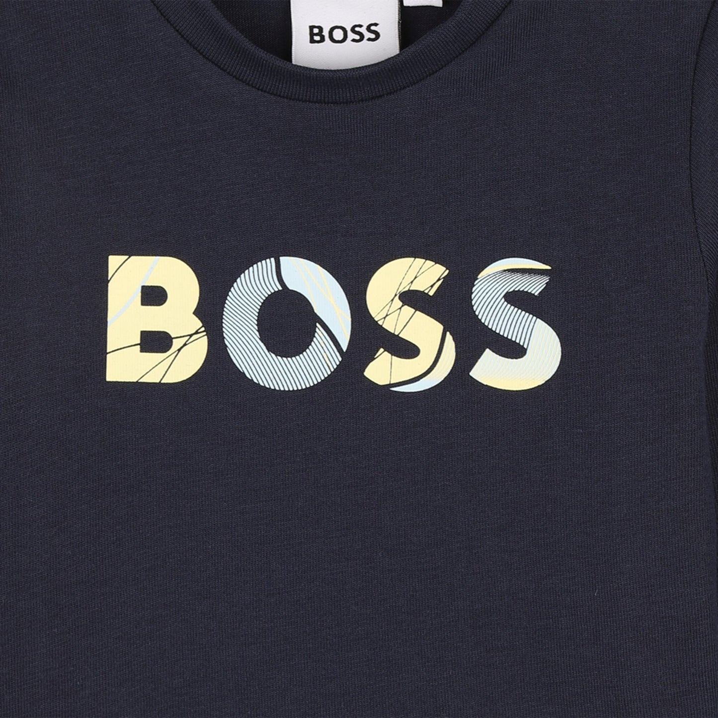 Boss - Navy long sleeved T-shirt.  (18m - 3yrs)