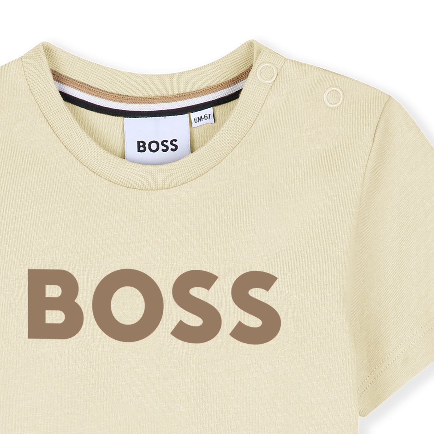 Boss - Toddler, Beige T-shirt with BOSS  front print