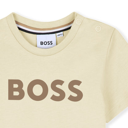 Boss - Toddler, Beige T-shirt with BOSS  front print