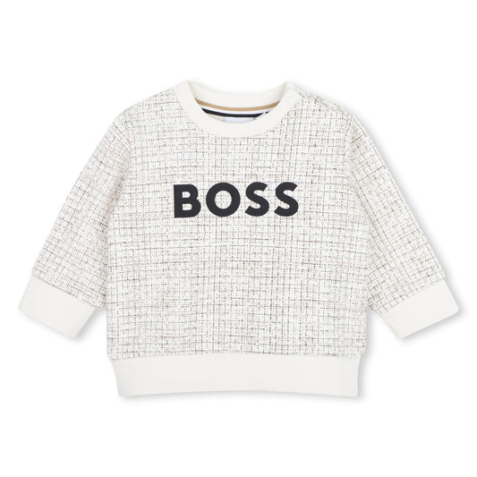 Boss - Sweatshirt, Cream patterned   (toddlers)