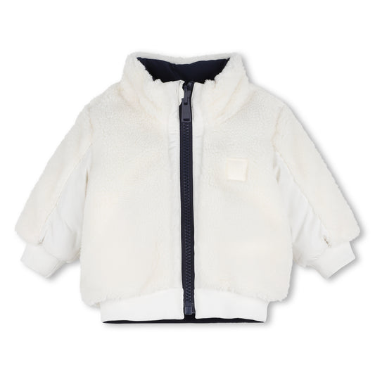 Boss - Zip fleece, reversible, navy and cream (toddler)