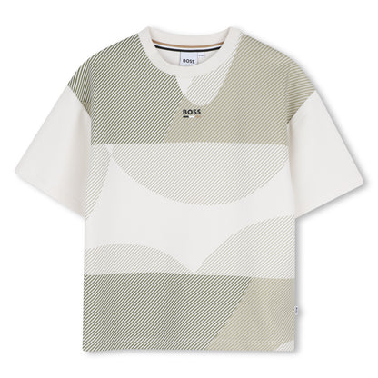 Boss - T-shirt, cream and sage