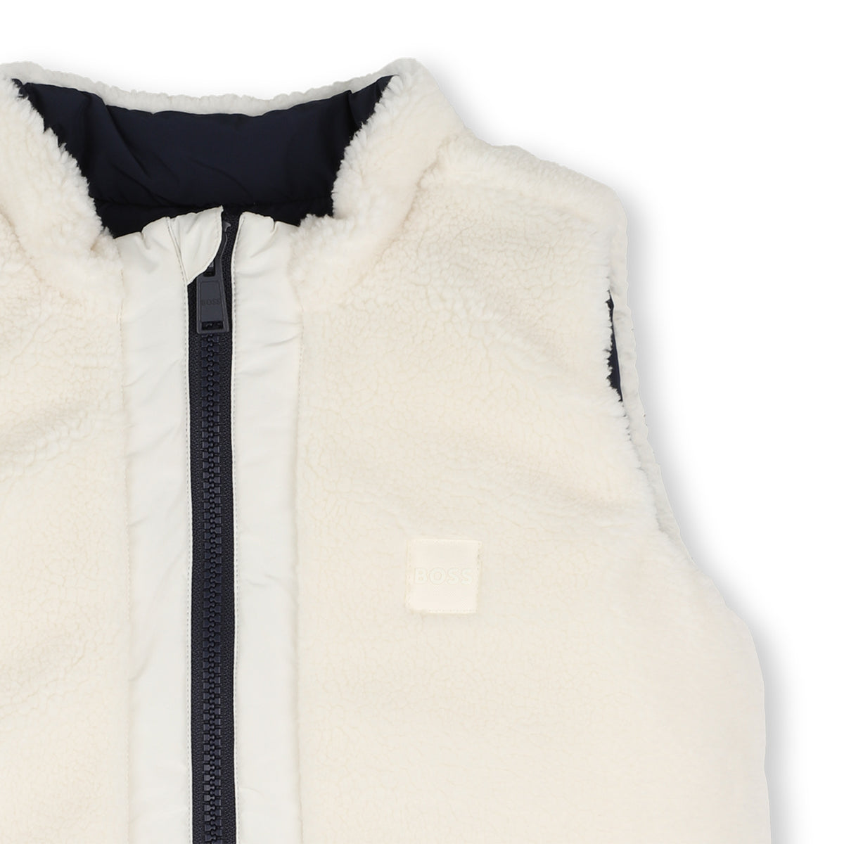 Boss - Reversible navy and cream gilet