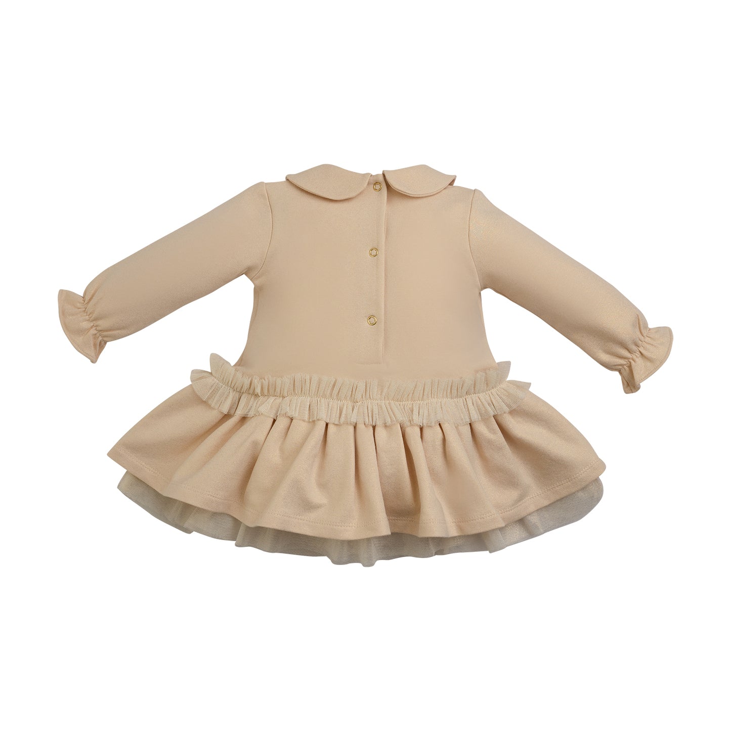 Little A, dresses, Little A - Light gold, lurex star dress, Faye