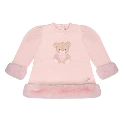 Little A, dresses, Little A - Bear dress with faux fur detail