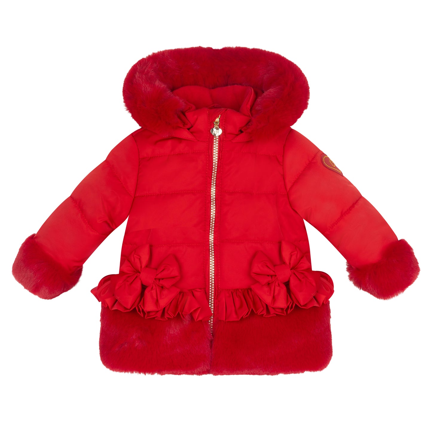 Little A, Coats & Jackets, Little A - Faux fur padded jacket, red