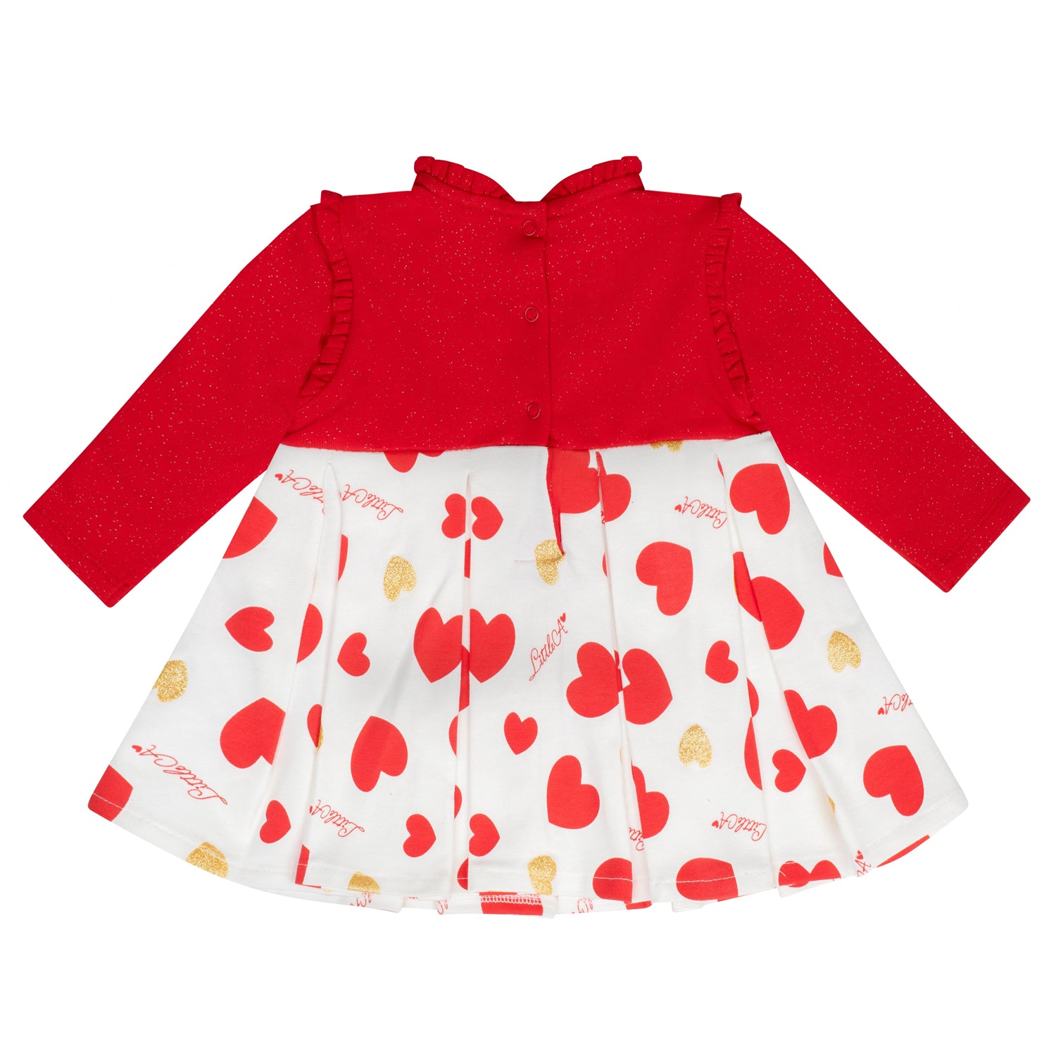 Little A, dresses, Little A - Heart print bow dress