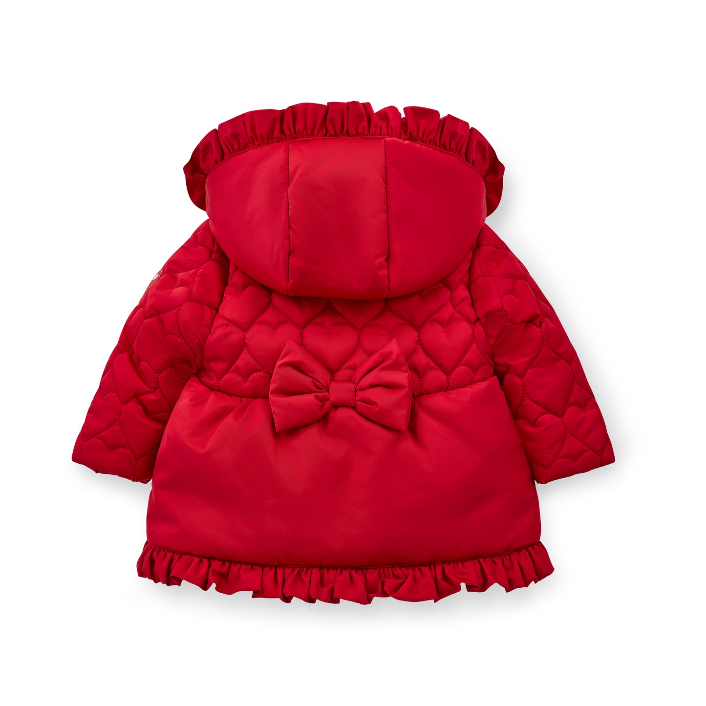 Little A  - Red puffer, heart quilt coat,  Kaia