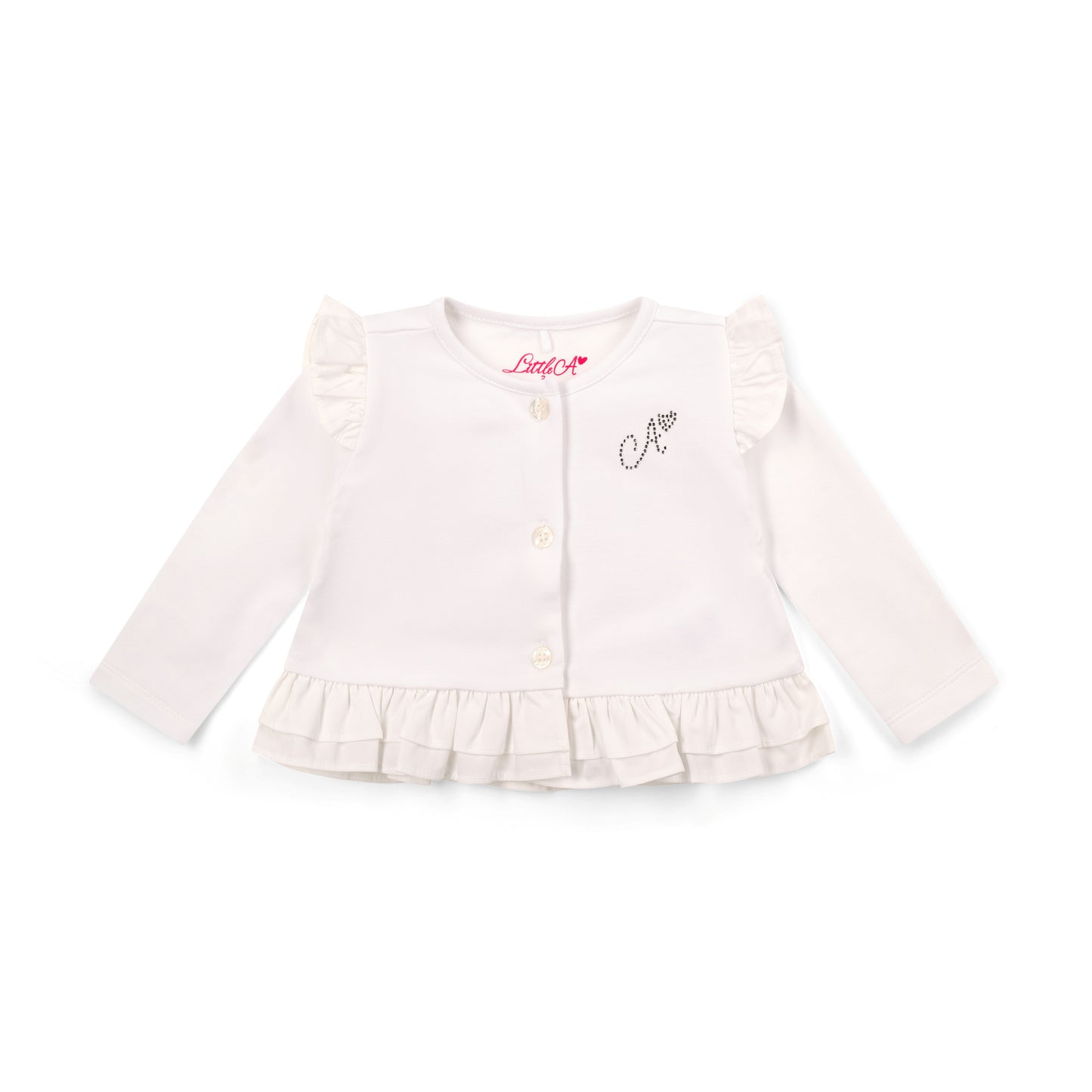 Little A - Cardigan, white