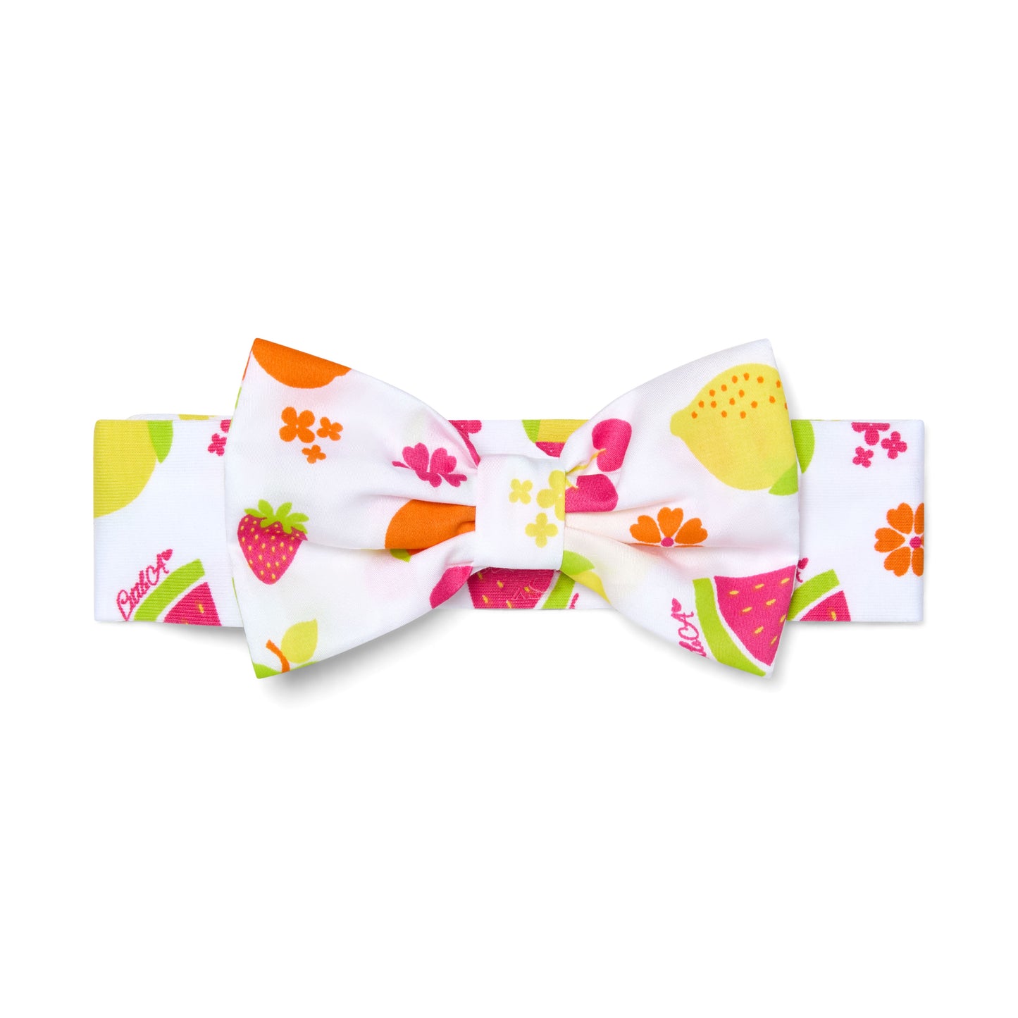 Little A - Headband, White, tutti fruiti print