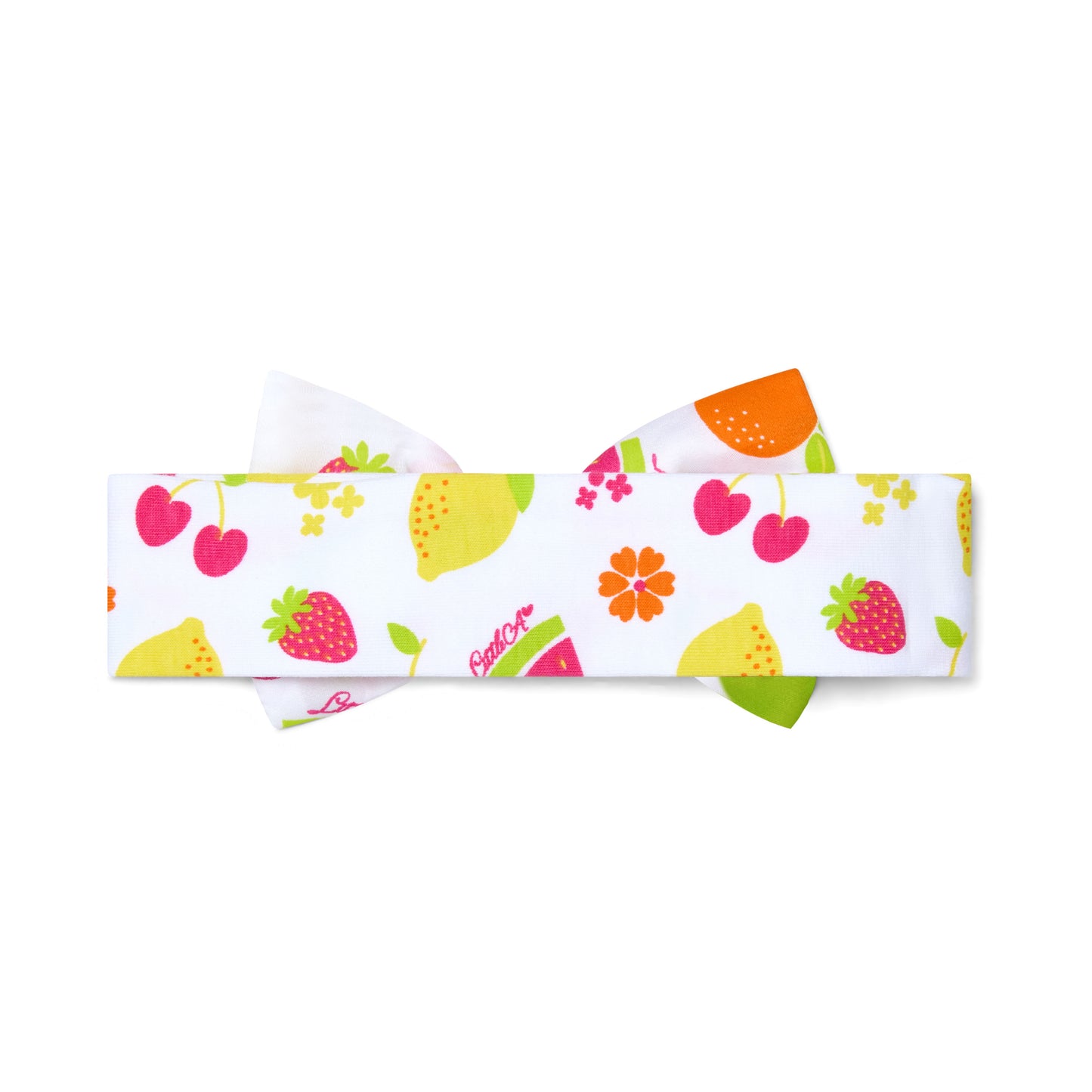 Little A - Headband, White, tutti fruiti print