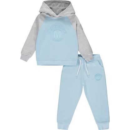 Mitch & Son, tracksuits, Mitch & Son - Sky blue hoody M logo tracksuit, Nathan