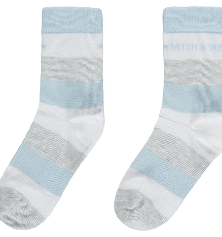Mitch & Son, socks, Mitch & Son - Sky blue 2 pr pack socks, Nevada