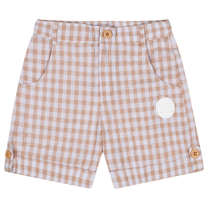 Mitch & Son, 2 piece shorts sets, Mitch & Son - 2 piece shorts set, sand check, Tate, 2yrs - 6yrs