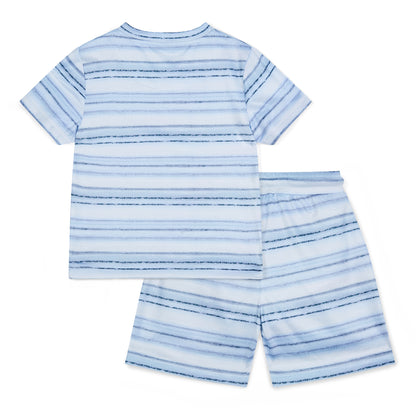 Mitch & Son, 2 piece shorts outfits, Mitch & Son - Blue Stripe 2 piece shorts outfit