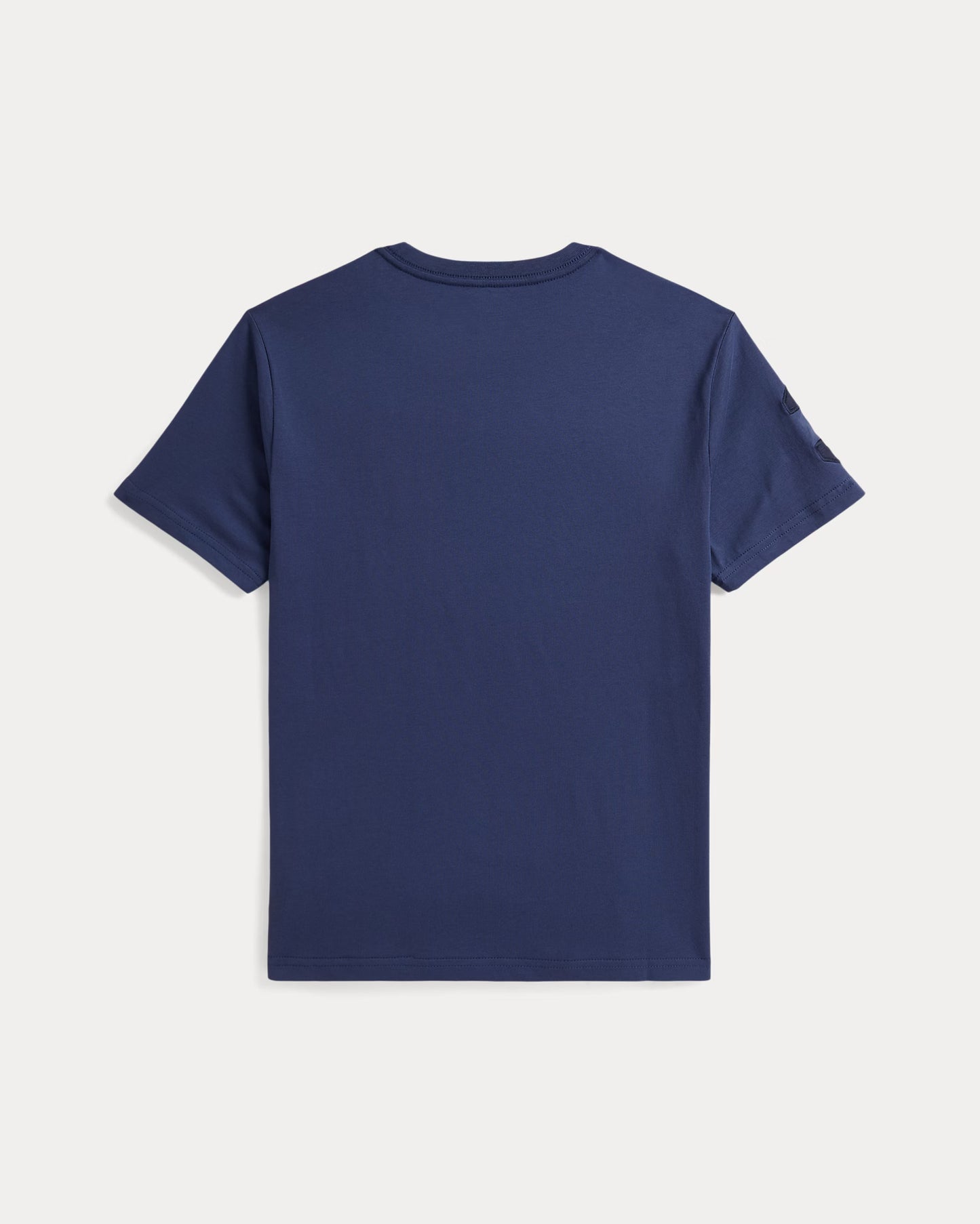 Ralph Lauren - Light navy crew neck T-shirt, large polo logo on left.