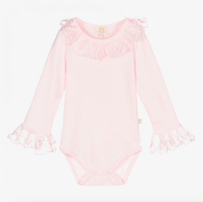 Caramelo Kids, bodyvest, Caramelo Kids - Pink lace body suit, 03417