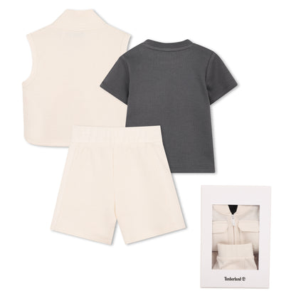 Timberland - Baby 3 piece outfit, T-shirt, gilet and shorts