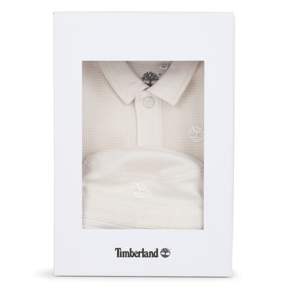 Timberland -  Ivory romper and matching hat