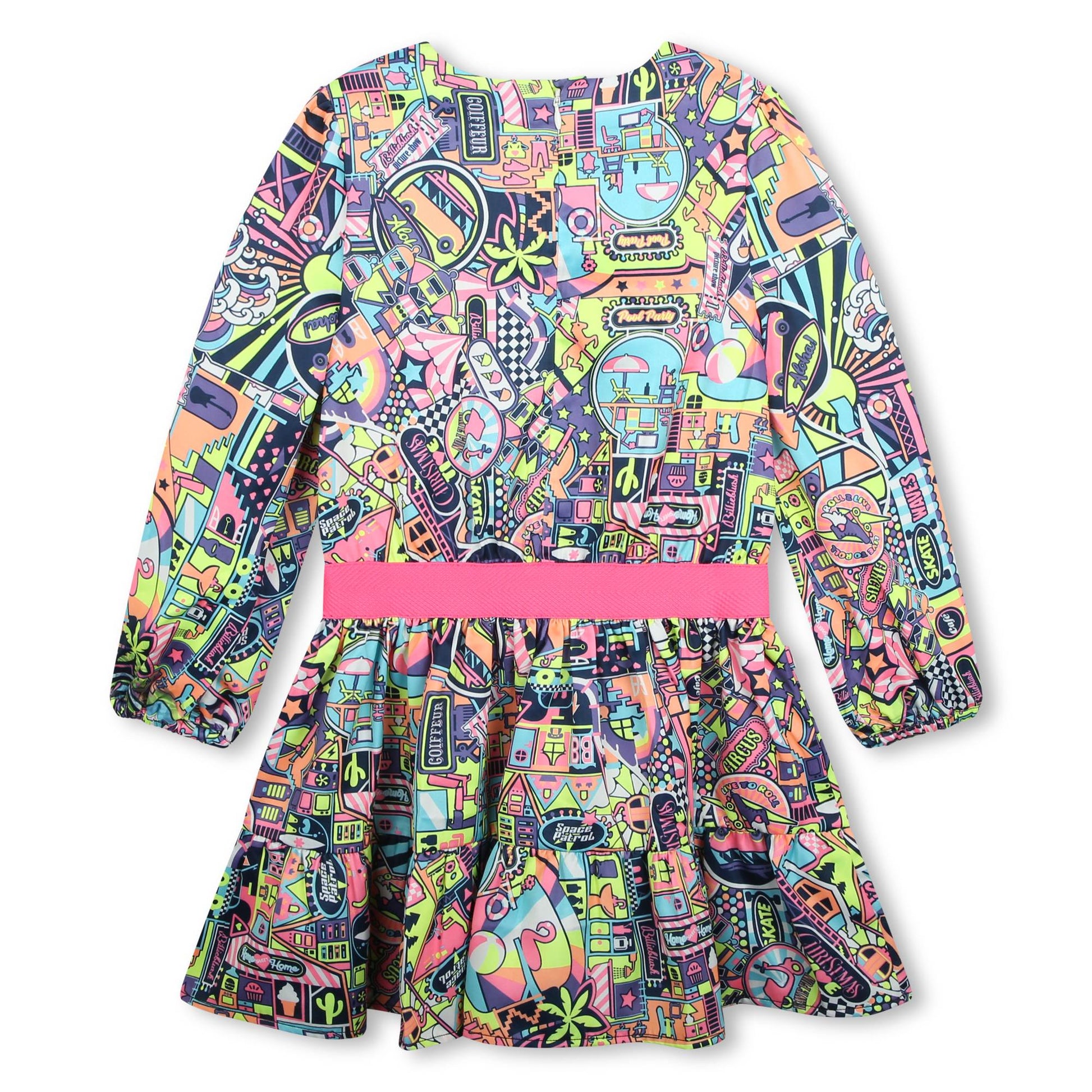 Billieblush, dresses, Billieblush - Multicoloured Patterned L/S Dress