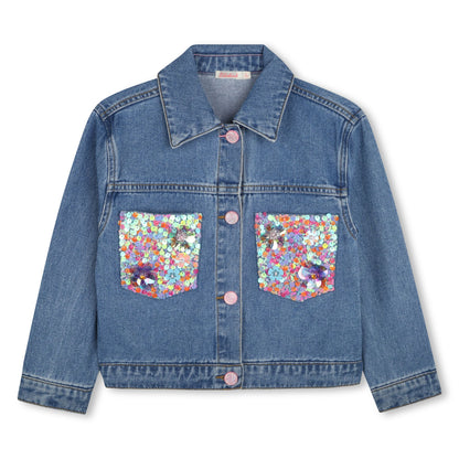 Billieblush - Denim jacket with sequin pocket details