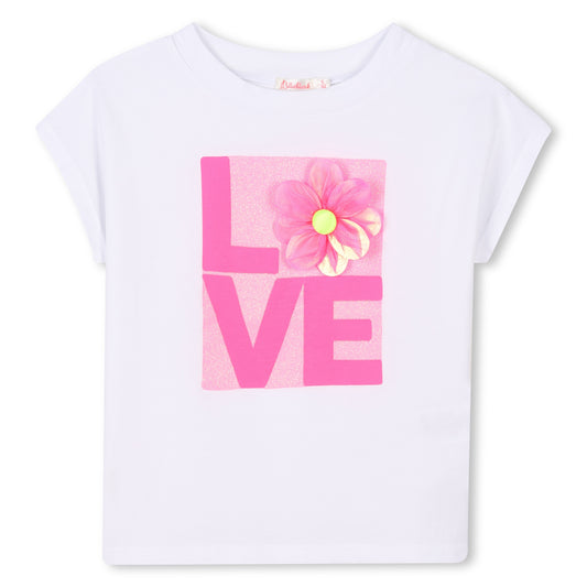 Billieblush - White T-shirt with pink 'LOVE' front design