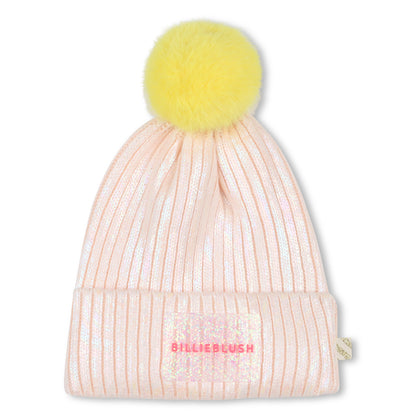 Billieblush - Pink Pull on bobble hat