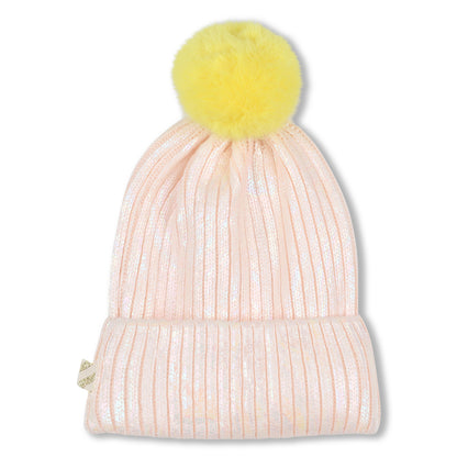 Billieblush - Pink Pull on bobble hat