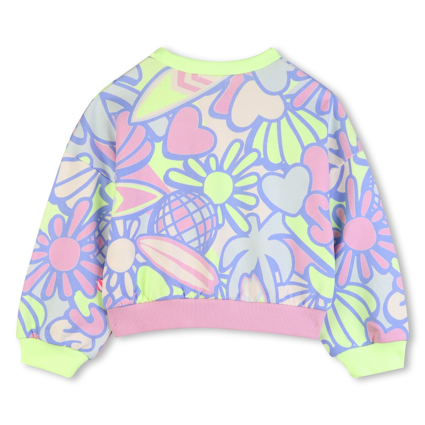 Billieblush  - Pink, green, lemon patterned sweatshirt