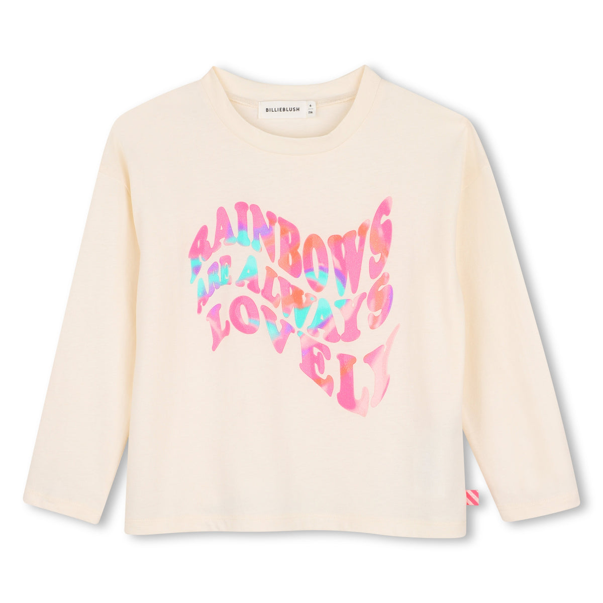 Billieblush - Cream 'rainbows'  LS T-shirt