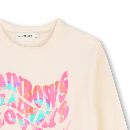 Billieblush - Cream 'rainbows'  LS T-shirt