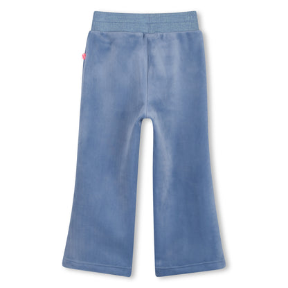 Billieblush - Velour, blue, wide joggers