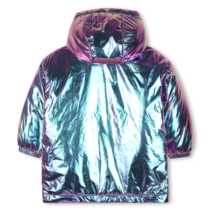 Billieblush - Iridescent purple padded hooded coat,