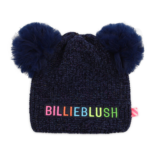 Billieblush - navy pull on sparkle hat