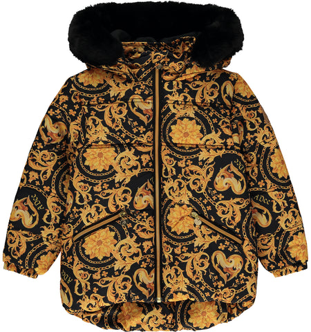 A'Dee, Coats & Jackets, A'Dee - Baroque black and gold coat, Bobbie