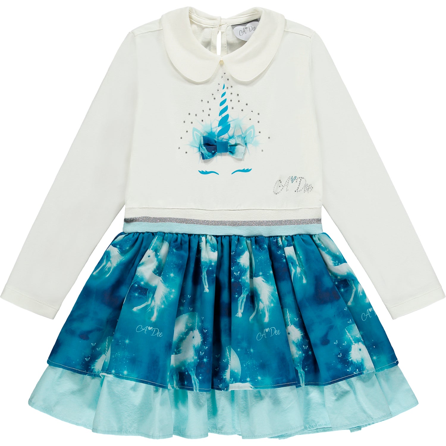 A'Dee, Dresses, A'Dee - Aqua unicorn dress, Delaney