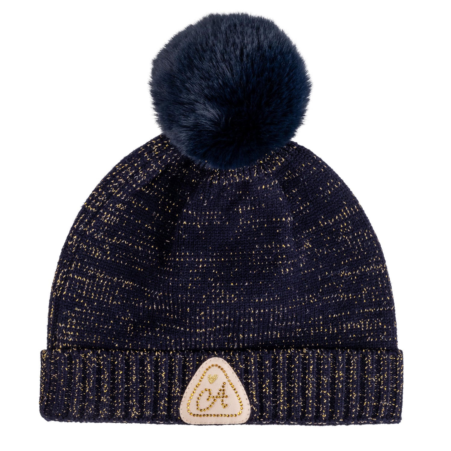 A'Dee, Hats, A'Dee -Rani  Knitted pom pom hat, navy