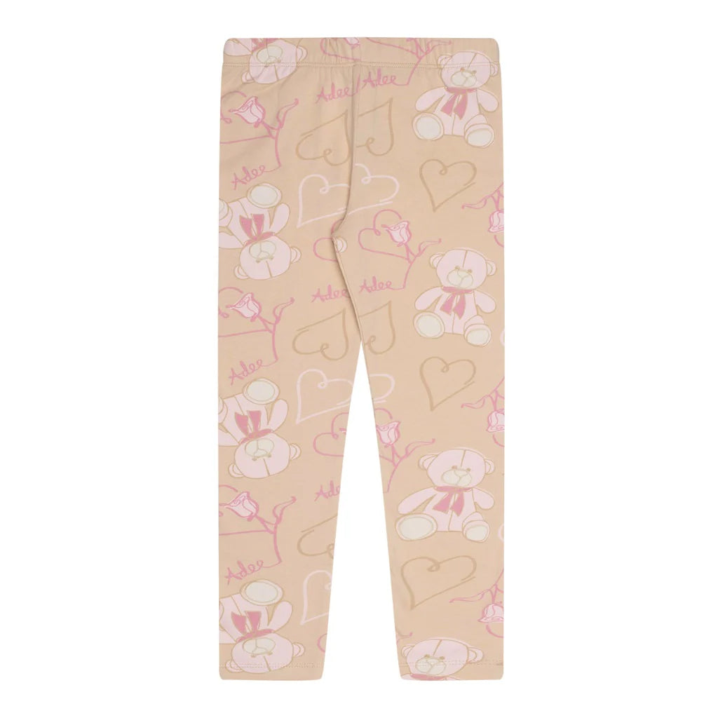 A'Dee, 2 piece legging sets, A'Dee - Summer teddy print bow legging set