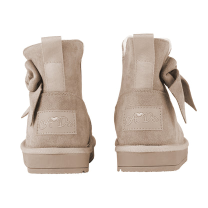 A'Dee, Footwear, A'Dee - Bowtiful bow boot, Light Beige